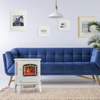 ClassicFlame 17.5"W Infrared Quartz Electric Stove Heater, Insignia Blue