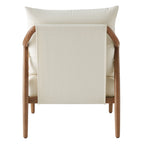 CHITA Modern Accent Chair, Braid Armchair Living Room Chair, Cream