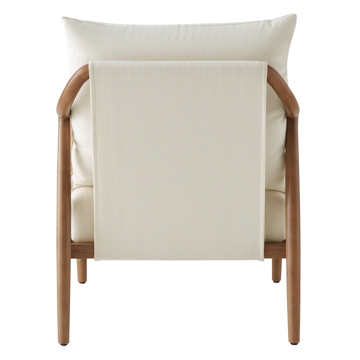 CHITA Modern Accent Chair, Braid Armchair Living Room Chair, Cream