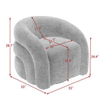 360�� Swivel Accent Chair for Living Room, Boucle Barrel Armchair Single Sofa Chair Reading Chair, Sage Green