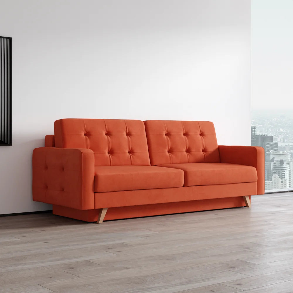 Meble Furniture Vegas Queen Sofa Bed with Storage, Multiple Colors