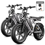 Electric Bike for Adults, 750W Peak 1500W Motor, 20"x4" Fat Tire E Bicycle, Hydraulic Disc Brakes, E Mountain Bike, 48V/15AH UL2849, App Control