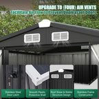 Clouddwell 6 ft. x 4 ft. Outdoor Storage Shed, Metal Garden Shed with Lockable Doors & Sloped Roof for Backyard, Patio, Poolside