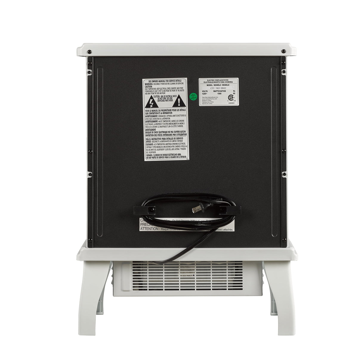 ClassicFlame 17.5"W Infrared Quartz Electric Stove Heater, Insignia Blue
