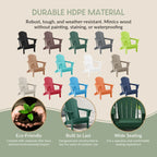 Westintrends Outdoor Folding HDPE Adirondack Chair, Patio Seat, Weather Resistant, Dark Brown