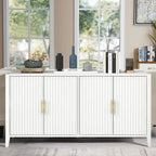 Black Accent Cabinet, Atumon Storage Cabinet Furniture, Modern Buffet Sideboard, Wooden Accent Cabinet with 3 Doors, Accent Storage Cabinet for Entryway Hallway Living Room, 48"L x 17.7"W x 31.9"H