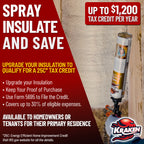 Kraken Bond Fastcoat Spray Foam Insulation Kit, Class A Fire Rated, 240 Board Feet, Closed Cell - 12 Pack Set
