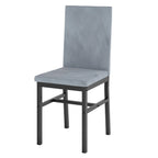 5 Piece Dining Room Table Set, Modern Dining Table Sets with Gray Velvet Upholstered Chairs for 4, Faux Marble Pattern Rectangle Kitchen Table Set for Bar Living Room Breakfast Nook Small Space