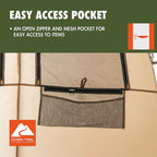 Ozark Trail 2-Room Shower & Utility Tent Combo Includes 5-Gallon Water Container, Easy Setup, Maximum Occupancy Is 2. Khaki Colour.