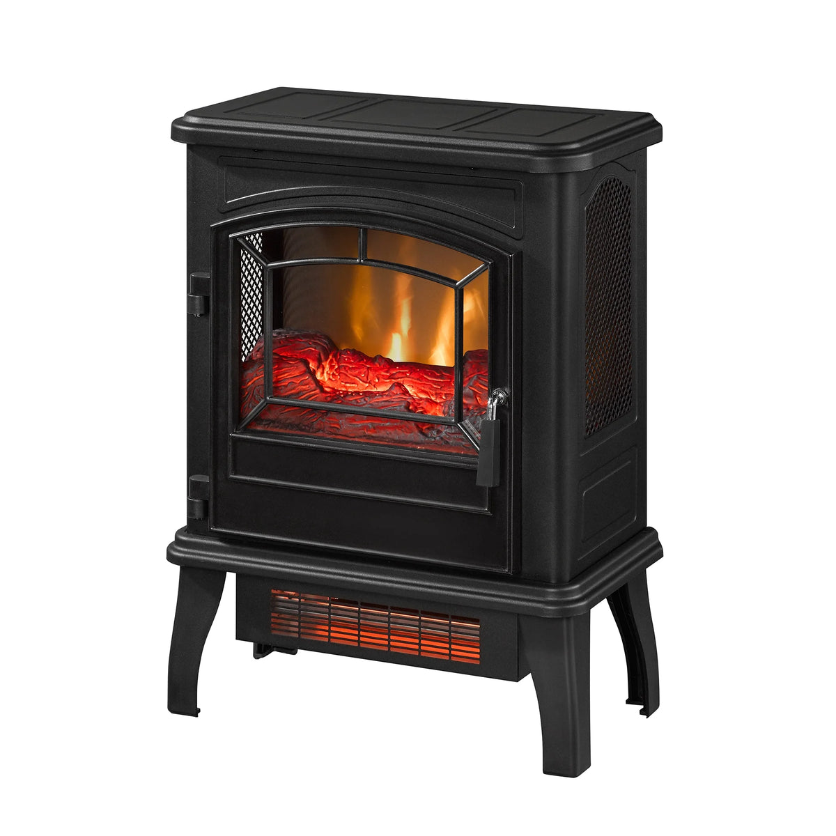 ClassicFlame 17.5"W Infrared Quartz Electric Stove Heater, Insignia Blue