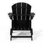 Westintrends Outdoor Folding HDPE Adirondack Chair, Patio Seat, Weather Resistant, Dark Brown
