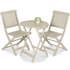 Best Choice Products 3-Piece Acacia Wood Bistro Set, Folding Patio Furniture w/ 2 Chairs, Table - Natural