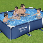 Open Box Bestway Steel Pro 8.5'x67"x24" Rectangular Above Ground Swimming Pool