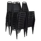 Regency Restaurant Stack Chairs,Black,PK40 8029BK40PK