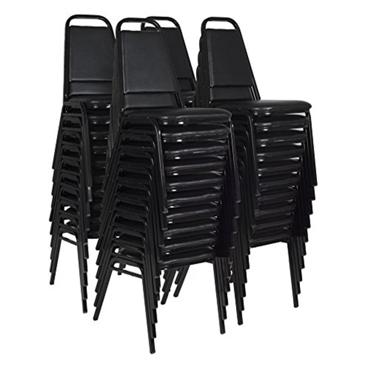 Regency Restaurant Stack Chairs,Black,PK40 8029BK40PK