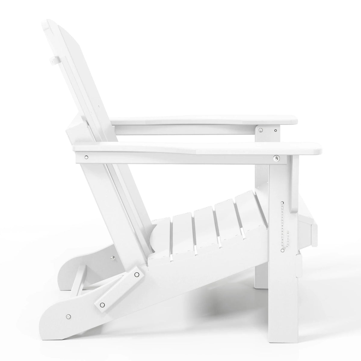 Westintrends Outdoor Folding HDPE Adirondack Chair, Patio Seat, Weather Resistant, Dark Brown