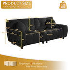 Rophefx 2-Seat Corduroy Deep Seat Cloud Sofa Couch for Living Room, Bedroom