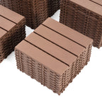 44PCS Plastic Interlocking Deck Tiles,Patio Deck Tiles,12"x12" Square Waterproof Outdoor
