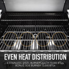 Kenmore BBQ Propane Gas Grill - 5 Burners with Side Burner & Searing Zone, 644 Sq. In. Stainless Steel Grill, 66,000 BTU, Ideal for Outdoor Cooking, Patio & Backyard, Black