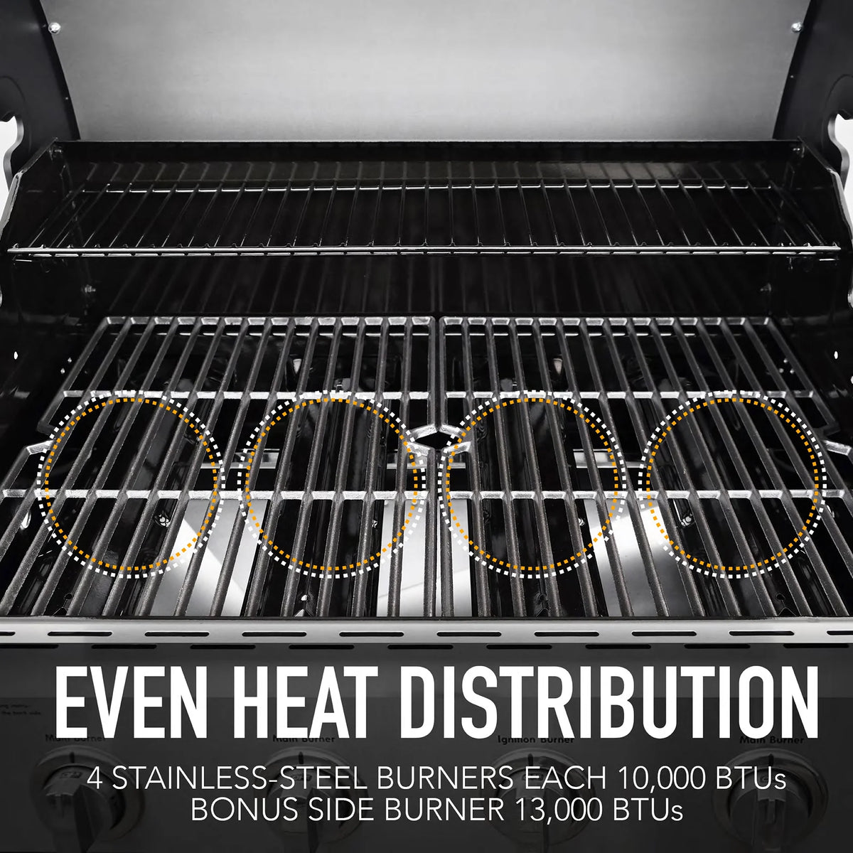 Kenmore BBQ Propane Gas Grill - 5 Burners with Side Burner & Searing Zone, 644 Sq. In. Stainless Steel Grill, 66,000 BTU, Ideal for Outdoor Cooking, Patio & Backyard, Black