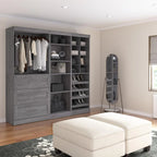 Bestar Pur 86W Closet Organizer System in White - Engineered Wood