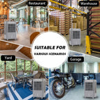 YougetTech 37'' Portable 3000CFM Evaporative Air Cooler