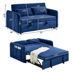 Convertible Sofa Bed,3 in 1 Sleeper Sofa with 2 Pillows and Adjustable Backrest for Living Room Office,Black