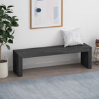 Noble House Krislynn Farmhouse Acacia Wood Dining Bench, Black