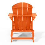Westintrends Outdoor Folding HDPE Adirondack Chair, Patio Seat, Weather Resistant, Dark Brown