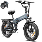 Jasion X-Hunter Electric Bike for Adults, 750W Motor Electric Bicycle with 48V 13AH Removable Battery, 20" x4.0 Fat Tire Folding Ebike, Full Suspension, 7-Speed Bicycles