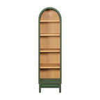 Better Homes & Gardens Juliet Narrow Arch Bookcase, Rich Black and Light Honey
