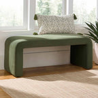 Better Homes & Gardens Juliet Velvet Waterfall Bench, Beige