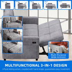 Dextrus  3-in-1 Convertible Futon Sofa Bed, Modern Sleeper Sofa with Pull-Out Bed for Small Place, Beige