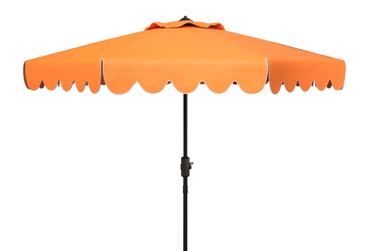 Safavieh Venice 9' Market Crank Tilt Patio Umbrella, Navy/White
