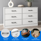 Mainstays Ardent 6 Drawer Dresser, White