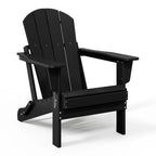 Westintrends Outdoor Folding HDPE Adirondack Chair, Patio Seat, Weather Resistant, Dark Brown