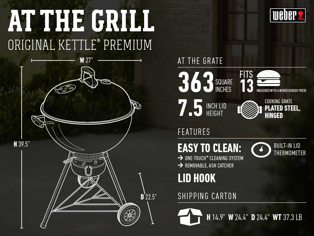 Weber Original Kettle Premium 22" Charcoal Grill