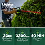 Greenworks 60V 26" Cordless Battery Hedge Trimmer with 2.0Ah Battery & Charger
