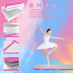 Gymnastics Mat Set 10FT Inflatable Tumbling Mat, 39*24 inch Air Roller Gymnastics Barrel and 3 Air Block with 800W Air Pump for Training Cheerleading Home Use Yoga and Water Use
