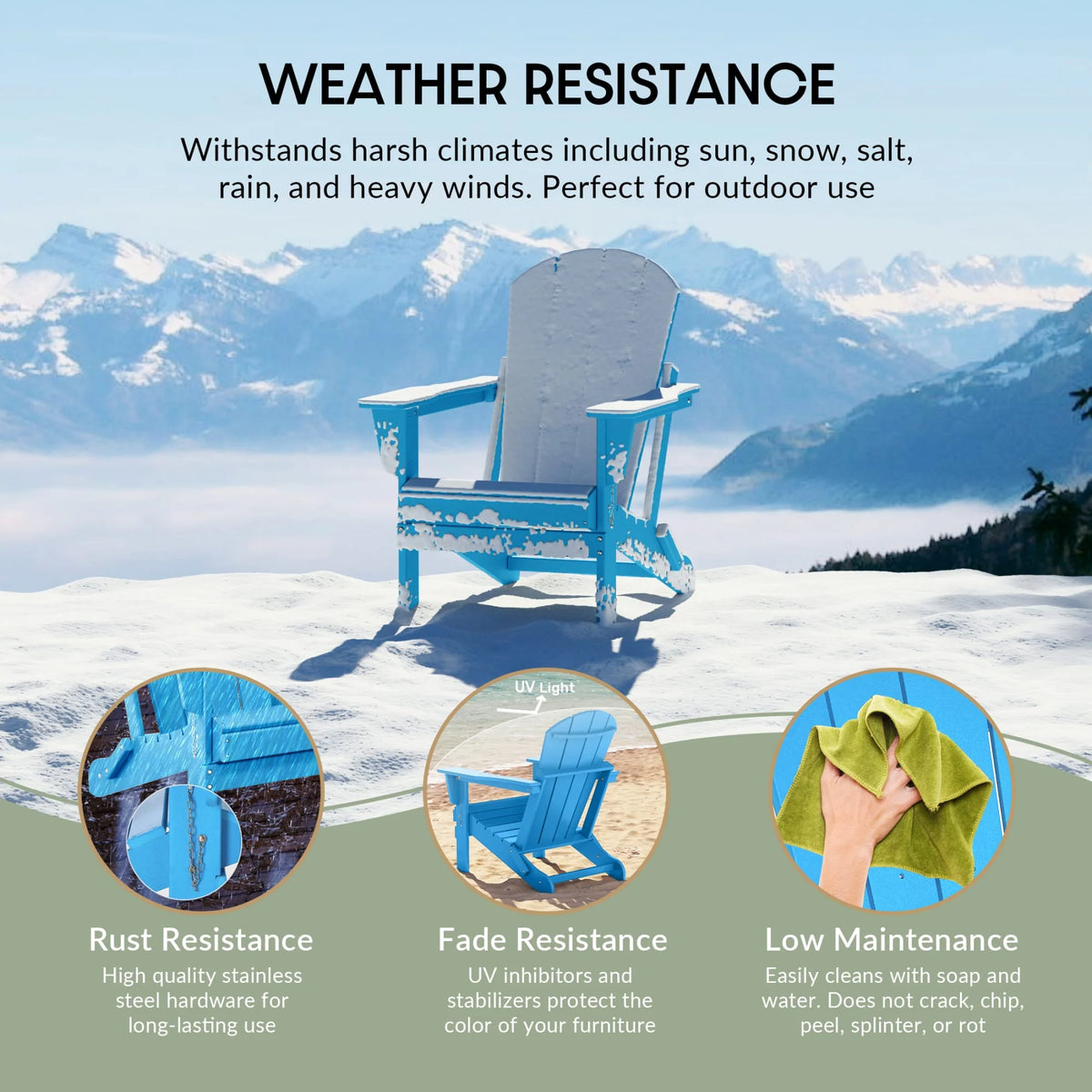 Westintrends Outdoor Folding HDPE Adirondack Chair, Patio Seat, Weather Resistant, Dark Brown
