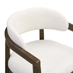 Christopher Knight Home 7-Piece Dining Set with 95" Wood Table, Curved Back Upholstered Armchairs, Walnut & Beige