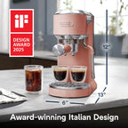 De’Longhi Dedica Duo Espresso Machine, Compact Size with Built in Frother for Latte Art, Brew Espresso, Cold Brew, Lattes & More, Stainless Steel