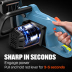 SENIX 15 Amp Electric Corded Chainsaw, 18-Inch Bar and Chain, Automatic Oiler, Tool-Free Chain Tension, CSE15-M