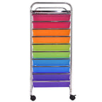 Costway 20 Drawer Rolling Storage Cart Tools Scrapbook Paper Office School Organizer Yellow