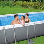 Bestway 24' x 12' x 52" Rectangular Frame Above Ground Swimming Pool Set
