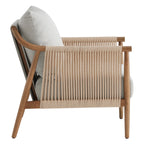 CHITA Modern Accent Chair, Braid Armchair Living Room Chair, Cream