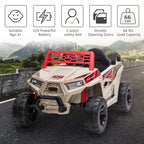 TOBBI 12V Kids Electric off-Road UTV Truck Car Battery Powered Ride on Toys for Girls with LED Headlights, Music, Horn