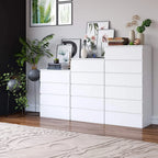Homfa 5 Drawer White Dresser, Modern Storage Cabinet for Bedroom, White Chest of Drawers Wood Organizer for Living Room