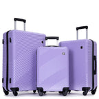 Tripcomp Luggage 3 Piece Set,Suitcase with Spinner Wheels Hardside Lightweight Luggage 20in24in28in.(Blue)