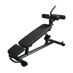 Finer Form Semi, Commercial Sit Up Bench Elite, Reverse Crunch Handle for Ab Exercises, Reverse Crunch and Decline Sit Up with 4 Adjustable Height Settings, Black